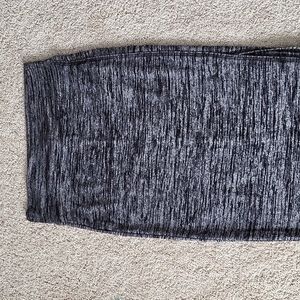 Black space dye maxi skirt